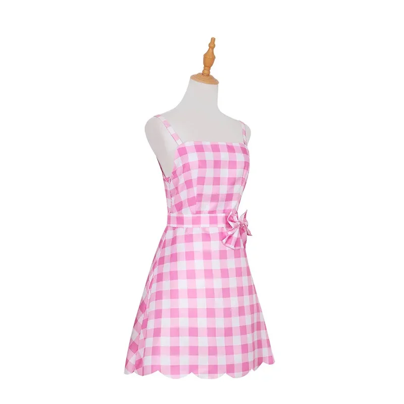 2023 Movie Margot Robbie's Barbe Costume Hot Starry Pink Top and Pants Barbe Set for Women Ladies Halloween Costumes