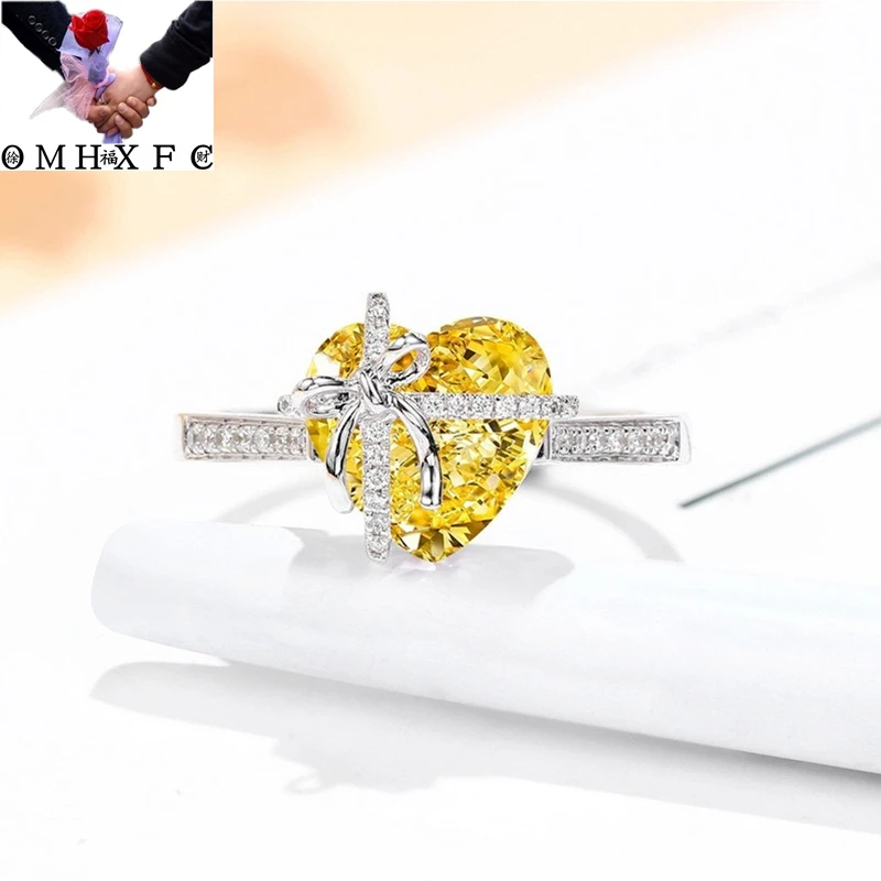 

Wholesale RR2067 European Fashion Woman Girl Bride Party Birthday Wedding Gift Heart Bow AAA Zircon 18KT White Gold Ring