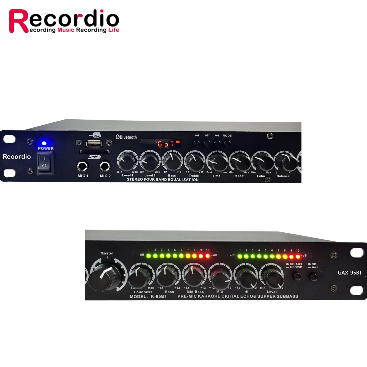 GAX-95BT Professional Kraoke معالج الصوت الرقمي KTV ذو التأثيرات المسبقة معالج الصوت