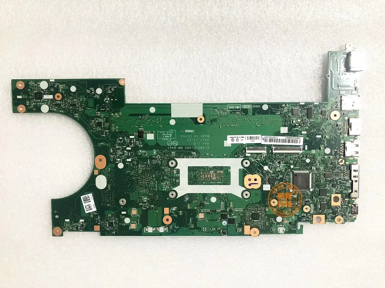 For Lenovo Thinkpad L480 L580 Laptop Motherboard EL480 EL580 NM-B461 Mainboard 02DC323 CPU I3 I5 8th Gen 100% Tested