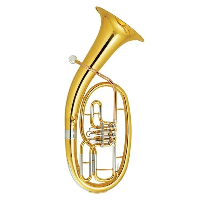 Three Flat Keys Phosphor Bronze Tenor B-flat White Bronze Lacquered Gold Brass Instrument Large