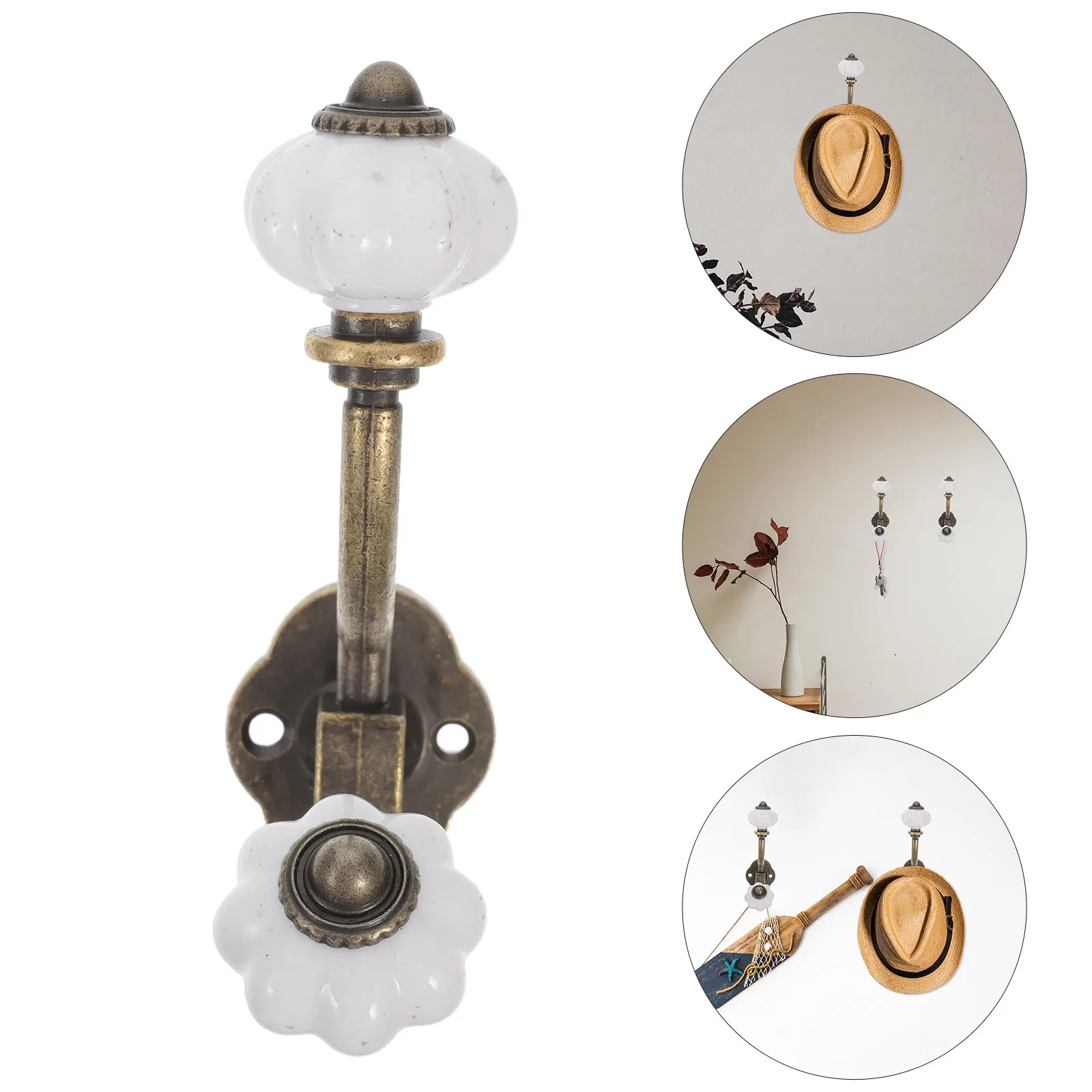 

2 pcs Vintage Zinc Alloy Wall Hooks Rustic Coat Hanger For Home Bathroom Kitchen Decoration Mount Clothes Holder