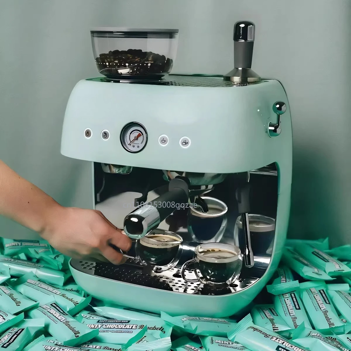 New EGF03 Grinding Integrated Italian Coffee Machine One-click Fresh Grinding Coffee Steam Milk Foam