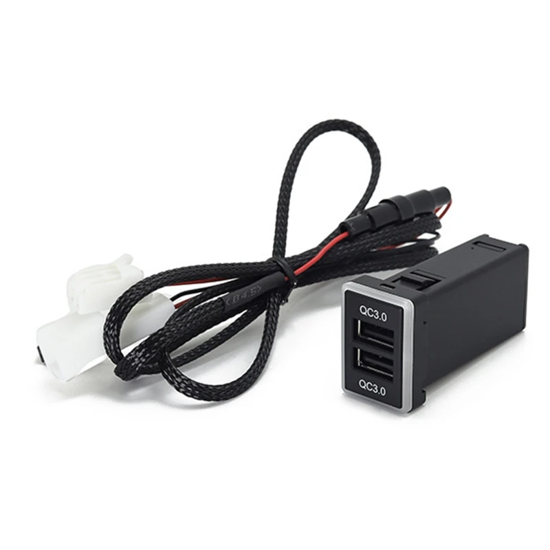 652F For Toyota QC3.0 Car Dual USB Ports Phone Fast Quick Charging GPS DVR