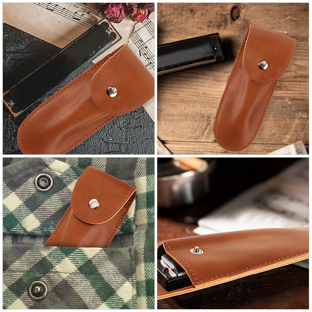 

4 Pcs Harmonica Case Storage Pouch Portable Bag Butterfly Corkscrew Holder for Guitar Carry Cases