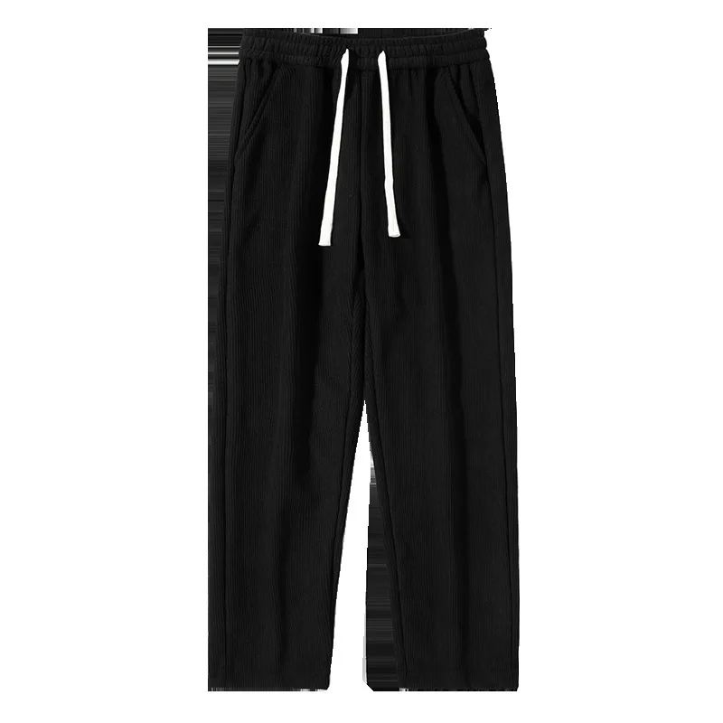 

Men's Casual Pants Loose Straight Corduroy Pants Elastic Waist Sweatpants Fashion Streetwear Spring Men Sports Jogger Trousers