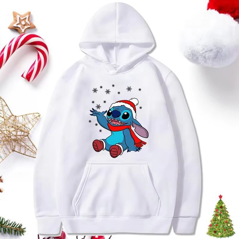 Pull à capuche imprimé Disney pour femme, Streetwear, vêtements de noël, automne et hiver