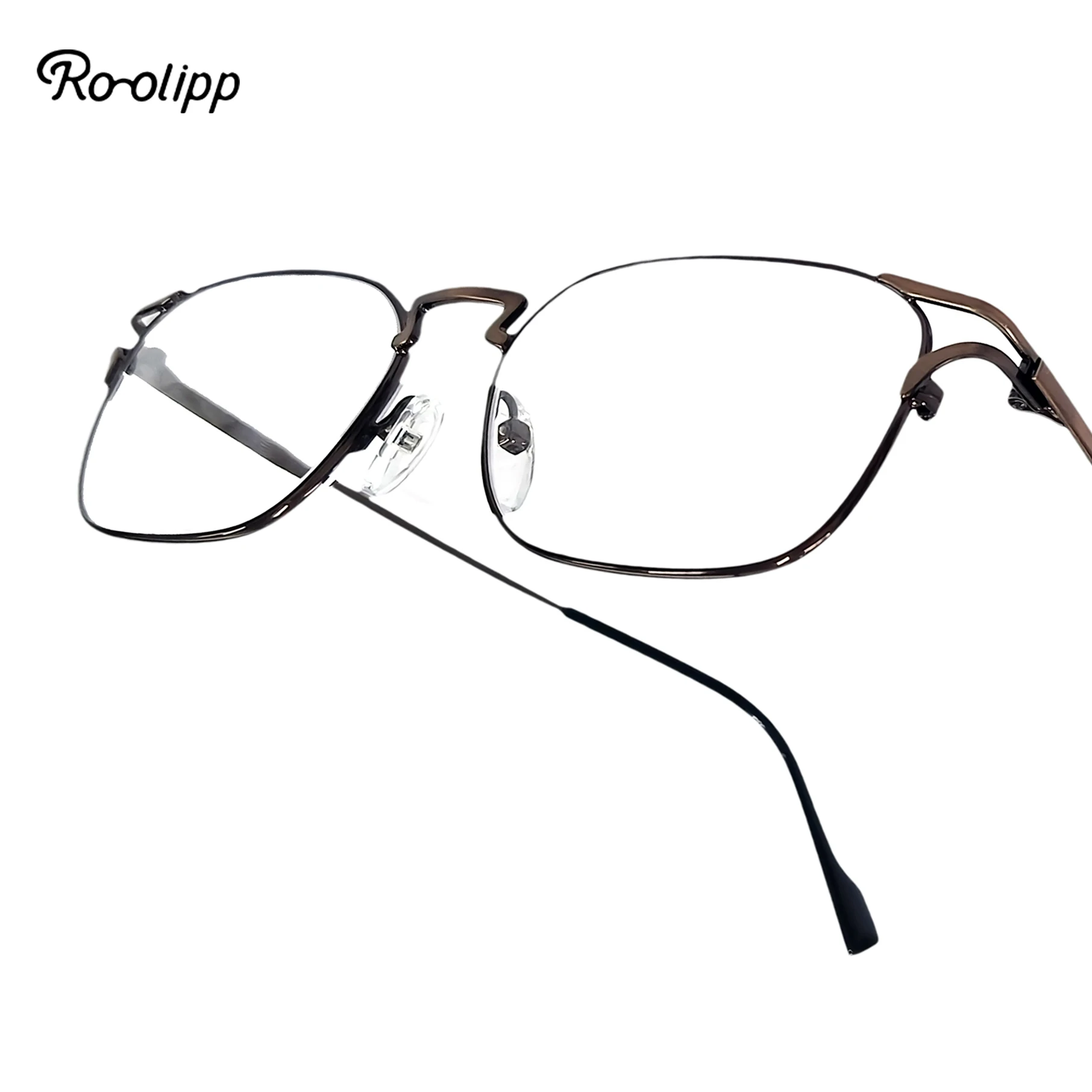 

Office Reading Glasses for Men Fashion Rectangle Metal High Quality Prescription Glasses Magnifying Glasses Large Frame