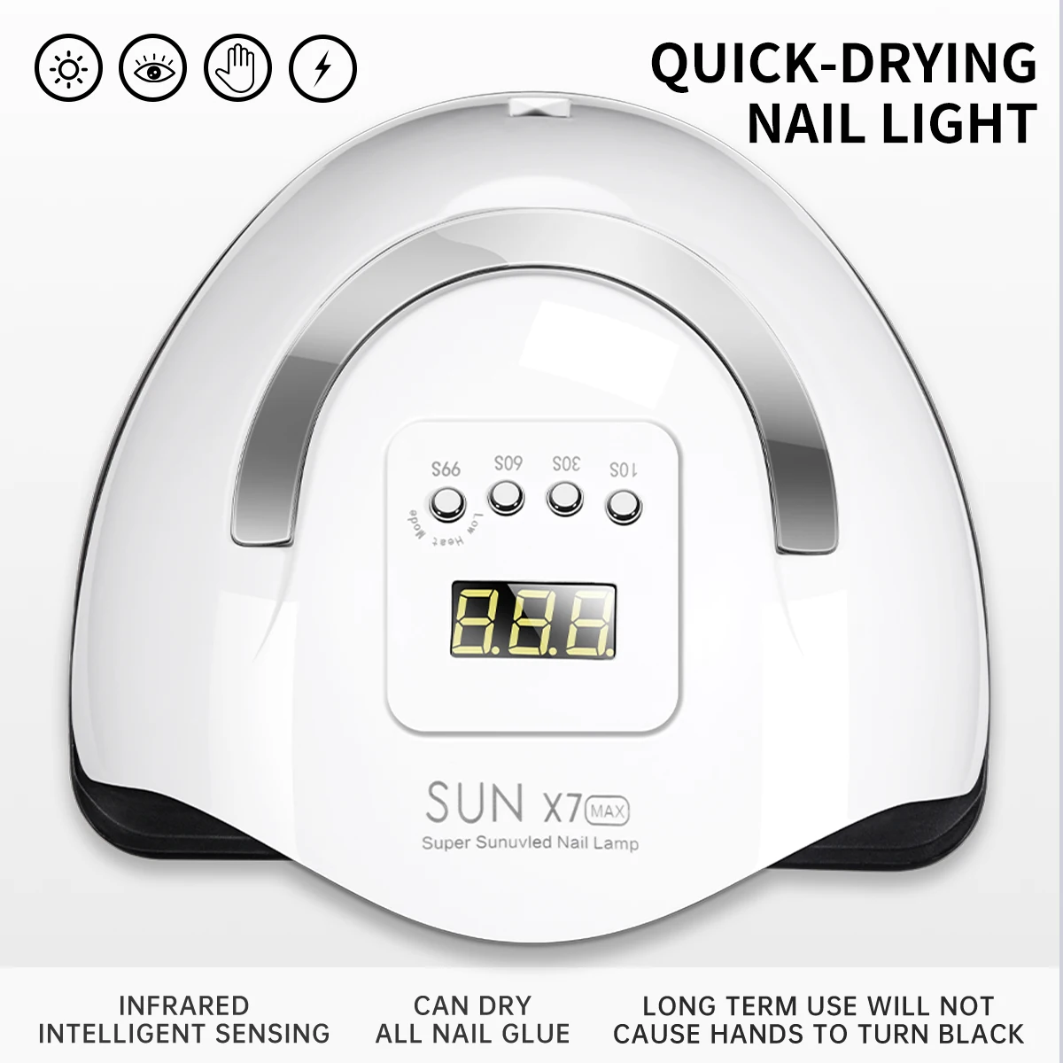 Lampe à ongles à double Source de lumière, 66 perles, sèche-ongles UV haute puissance pour tous les vernis à ongles Gel, lumière de photothérapie LED pour Salon de manucure