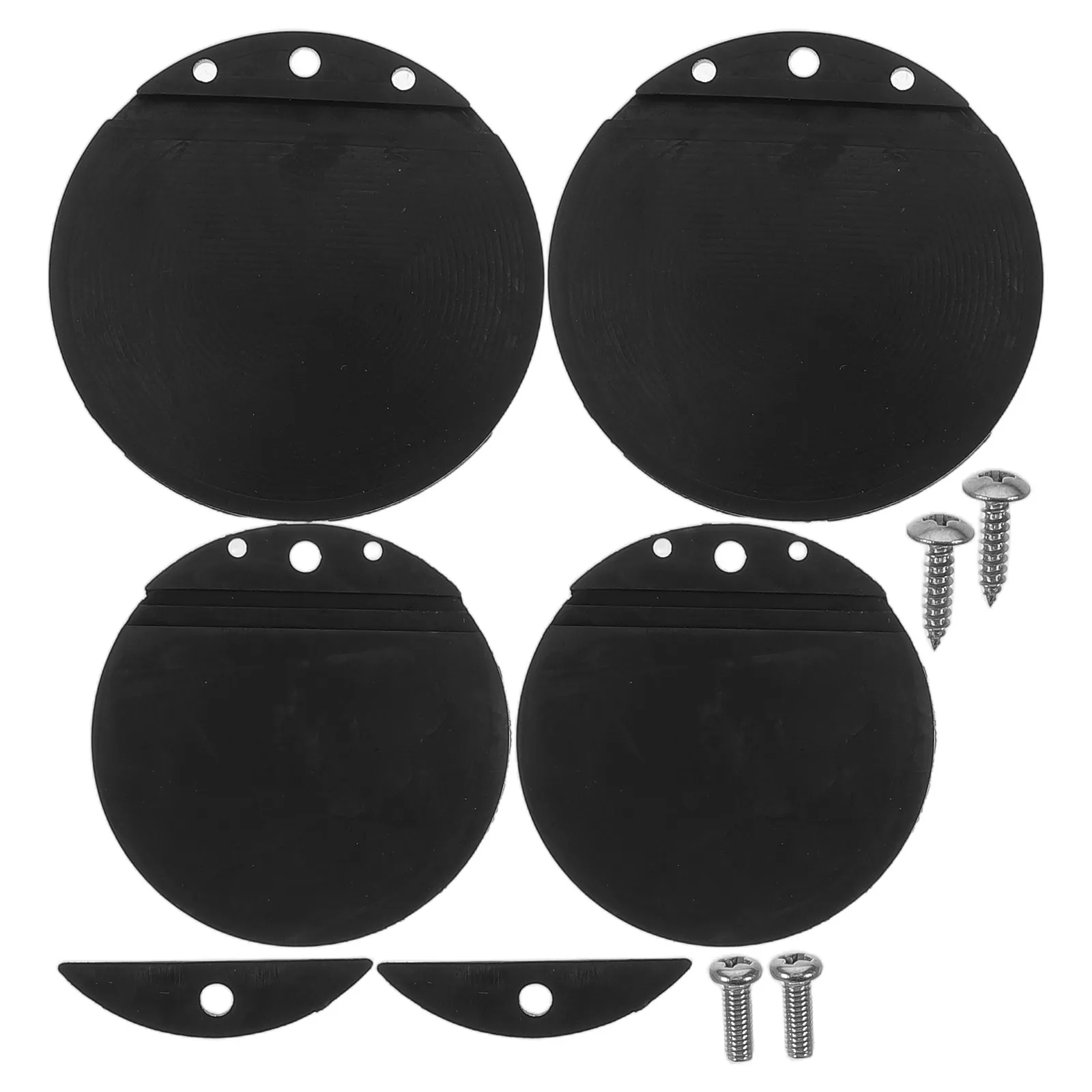 4Pcs Boat Drain Plug Replacement Scupper Flapper 1.57 and 1.87 Inch Black Rubber Seal Universal Marine Hull Valve Repair Set