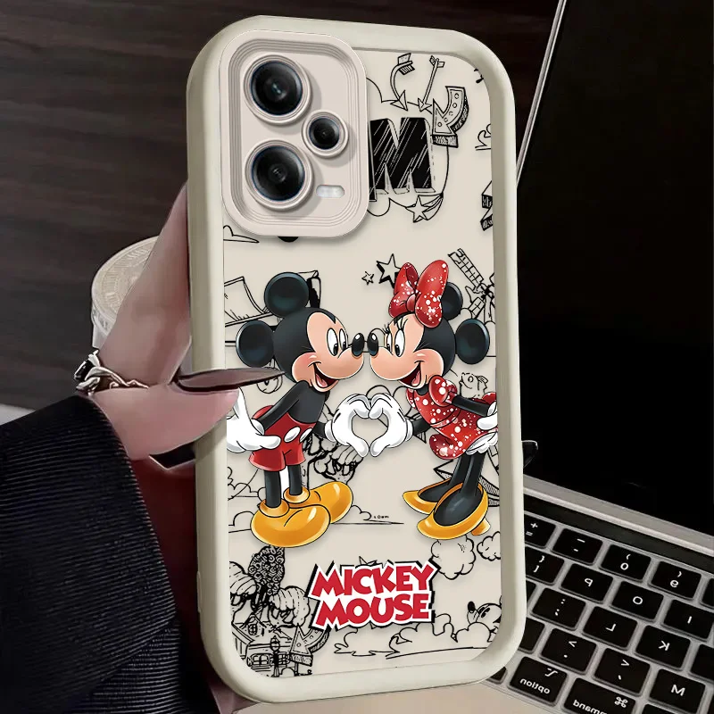 Disney Mickey Minnie Mouse Silicone Phone Case for Xiaomi Redmi Note 13 12 11 Pro Plus 12S 11S 10S 10 9 9S 8 12C 13C Back Cover image 4