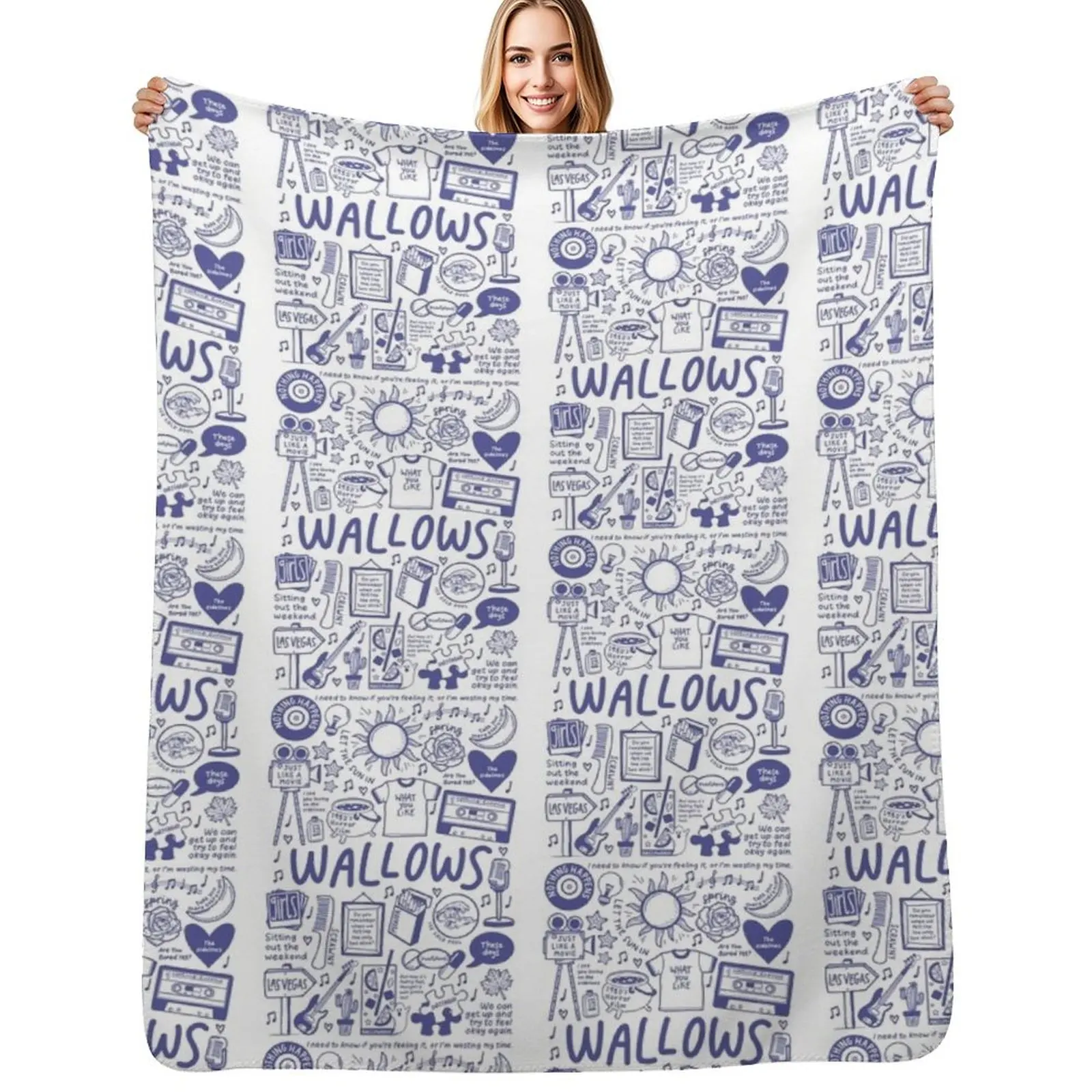 

Wallows Album Throw Blanket Comforter Plush Fashion Sofas Bed Blankets