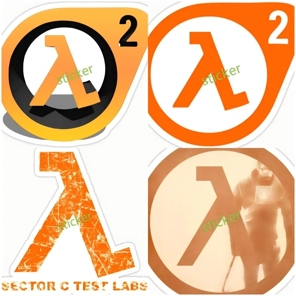 

Half-Life Inspired Lambda Symbol Car Stickers Creative Colorful Cartoon Graffiti Decals Scratch-Proof Car Goods