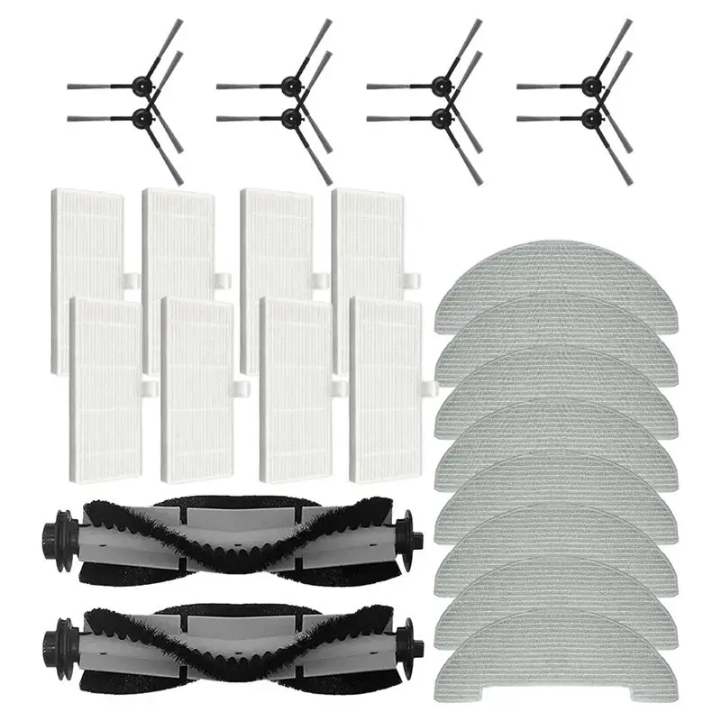 

ABMH-Side Brushes Roll Brush Set For Vactidy Nimble T7 T8 Robot Vacuum Cleaner Replacement Spare Accessories