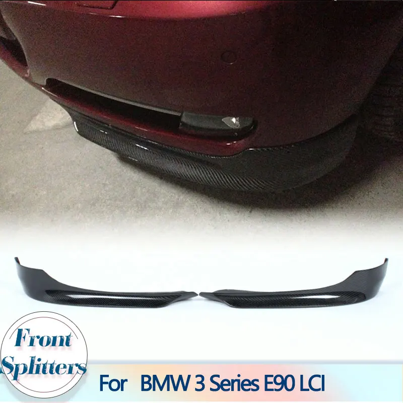 

Car Front Bumper Lip Splitters Winglets Flaps for BMW 3 Series E90 LCI Sedan 4 Door 2009-2012 Front Splitters Carbon Fiber / FRP