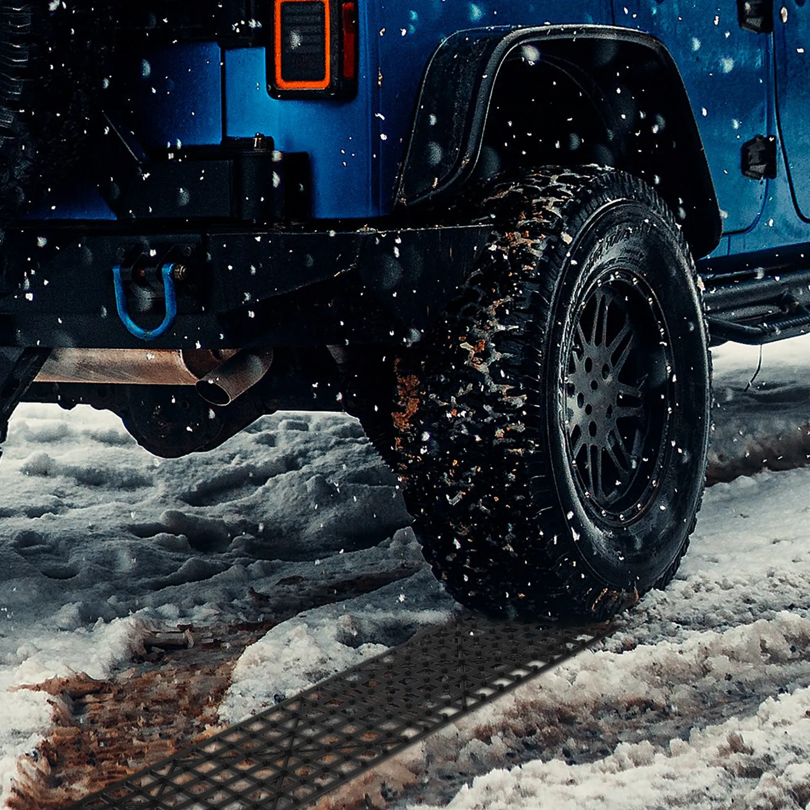 1Pair Car Snow Plate Foldable Skid Plate Non-Slip Tire Mat for Mud Sand Snow Off-Road Wheel Anti-Skid Vehicle Recovery Tracks