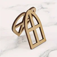 25/50pcs Wooden Fairy Windows Mini Window Decorations DIY Craft Supplies Embellishments for Fairy Garden House Scrapbooking 6