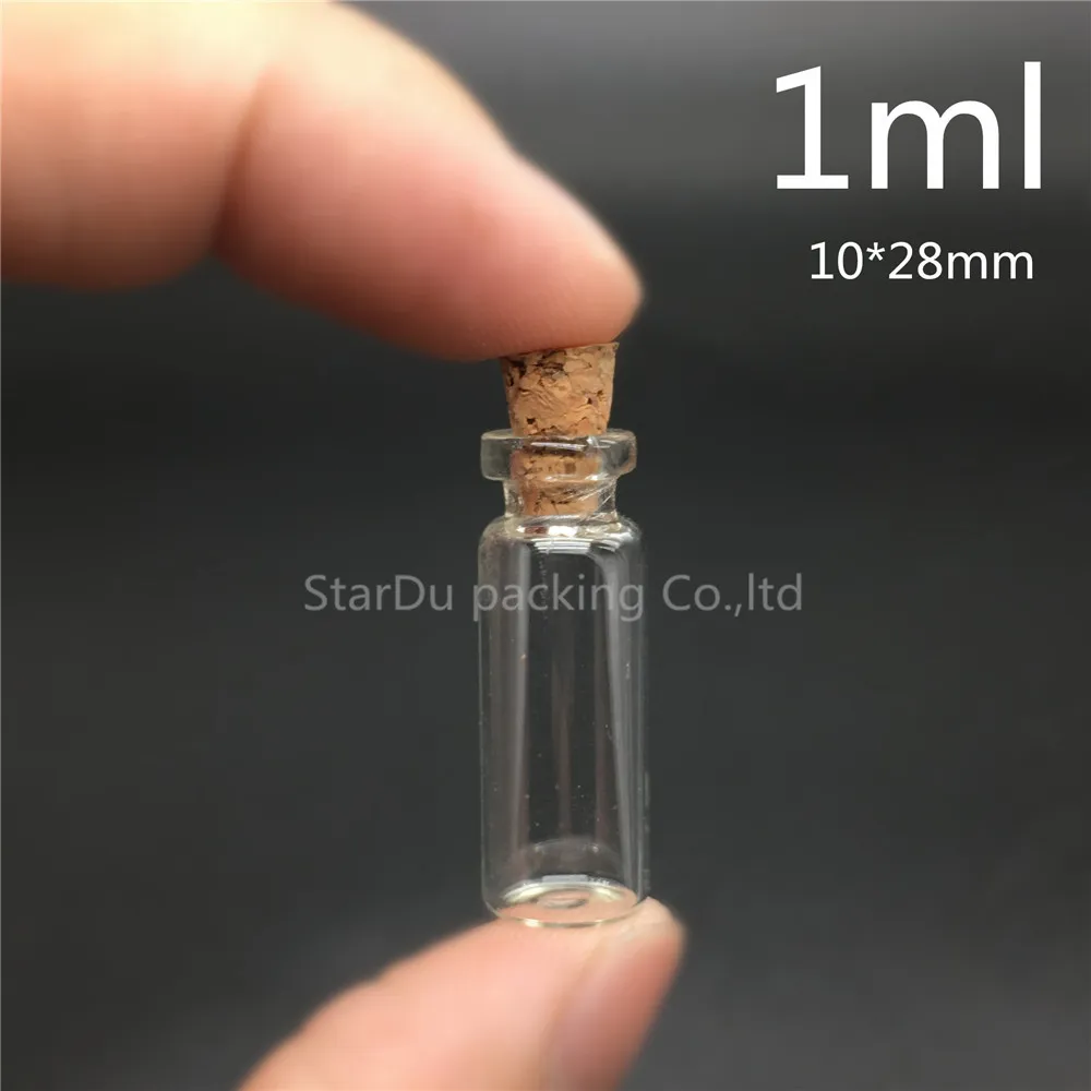 

Free Shipping 500pcs/LOT Diameter 10*28mm 1ml Wishing Glass Bottle With Cork ,High-quality Glass Vials Display Bottle Wholesale