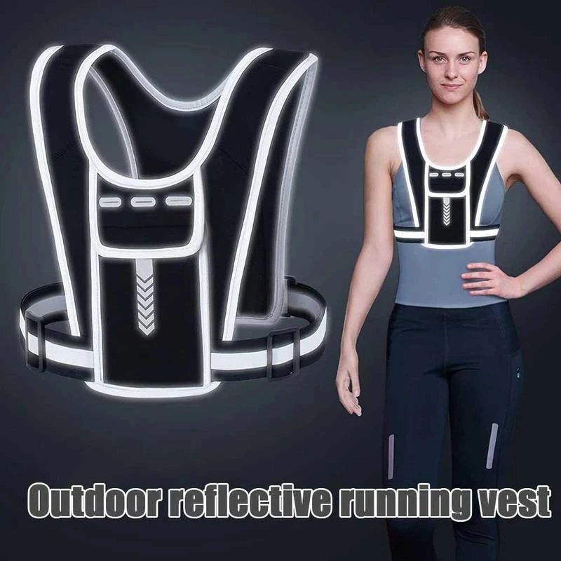 Running Vest Chest Phone Holder Reflective Workout Gear Sport Water Bag Backpack Cycling Trail Hydration Knapsack Water Rucksack