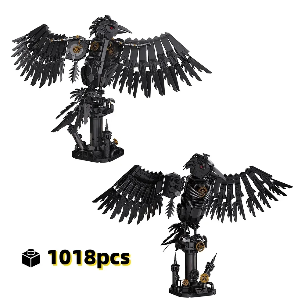 1018PCS Mechanical Creative Crow สัตว์ Building Blocks ชุดอิฐ DIY Assembly ตกแต่งสําหรับผู้ใหญ่ของขวัญวันเกิด