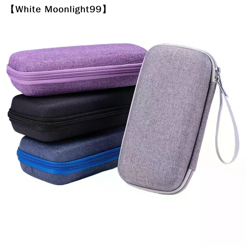 Hard EVA Storage Case With Shockproof Waterproof Shell Portable Wrist Strap For Cables Earphones Chargers Travel〔White〕