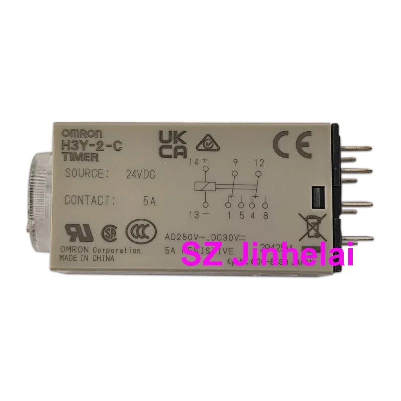 OMRON H3Y-2-C DC24V AC220V Authentic Original Time Delay Relay Timer Switch Relay 1S 5S 10S 30S 60S 3M 24VDC 220VAC