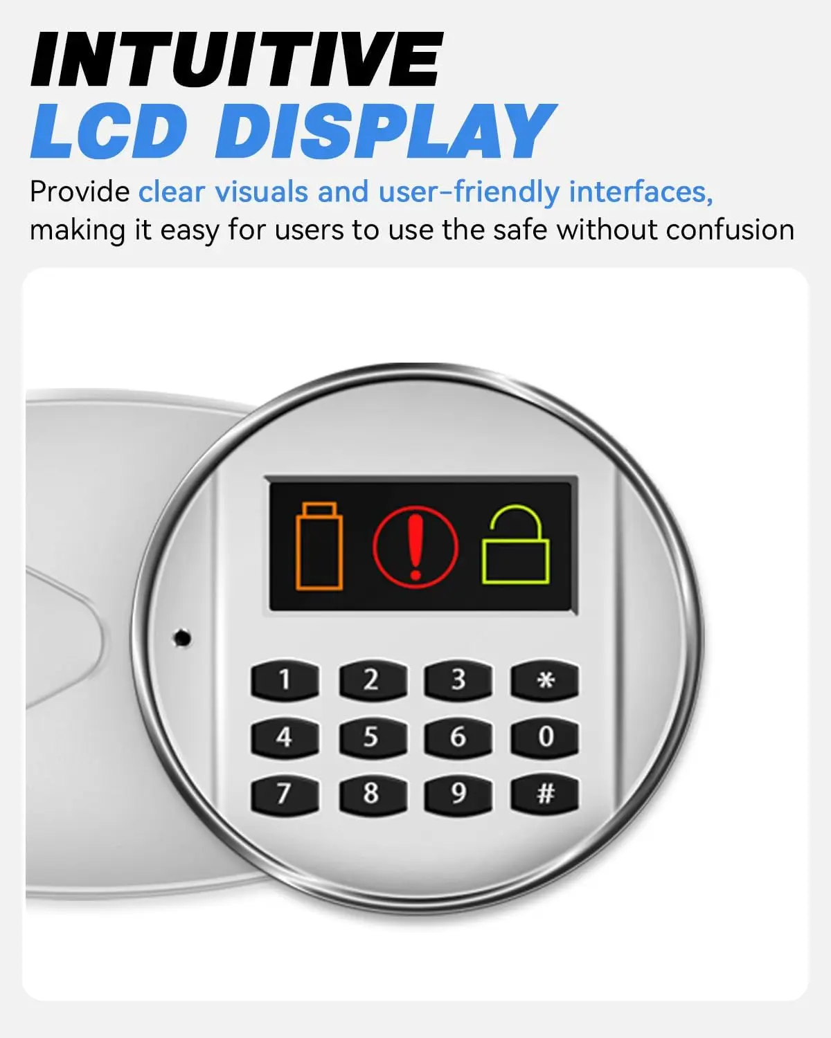 3.5 Cu Ft Fireproof Waterproof Safe Box for Home Use-Steel Electronic Digital Safety Box Personal Security Lock Box with Sensor