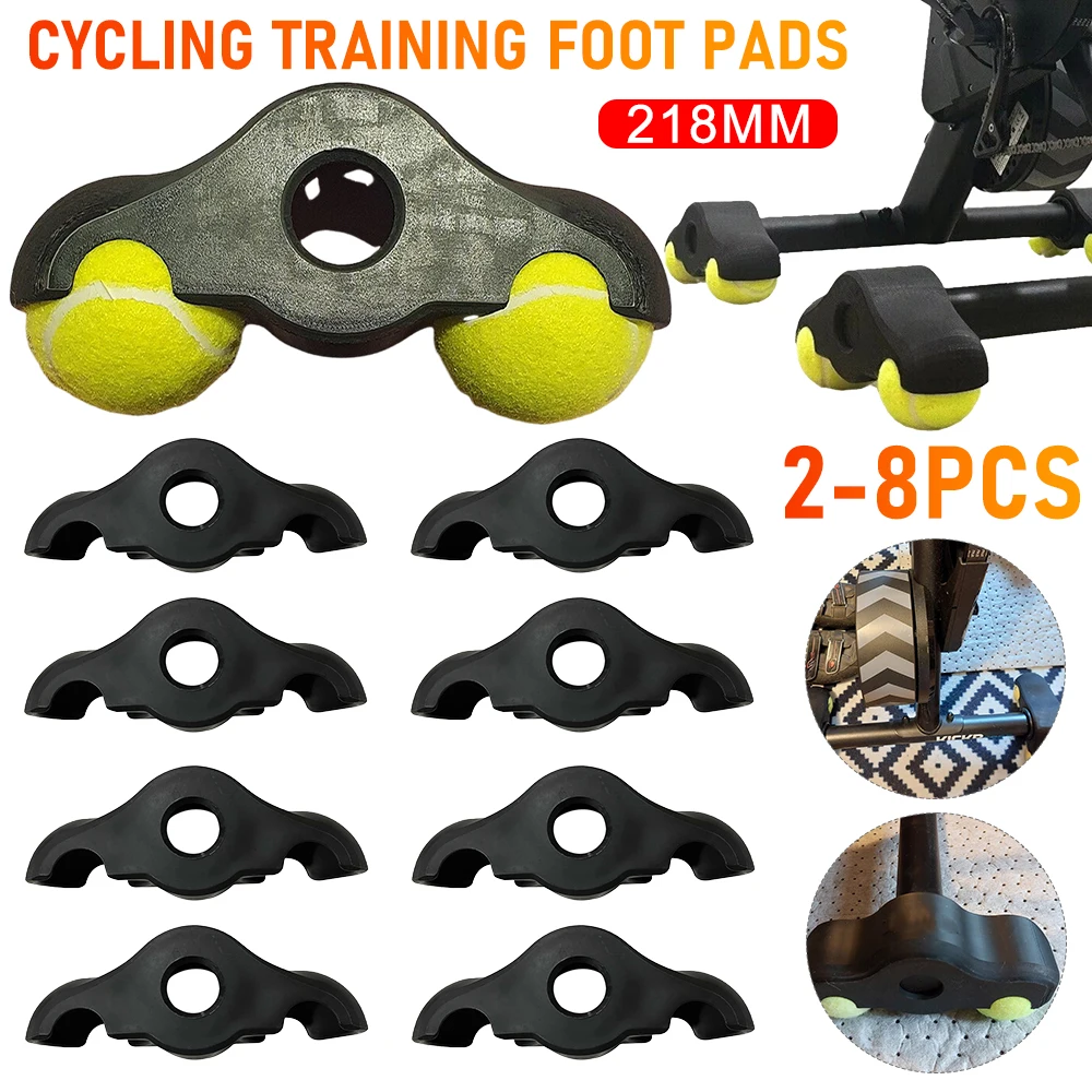 2-8PCS Cycling Training Foot Pads Cycling Snap Rocker Feet Adapters Shock Absorbing Foot Pad For Smart Bike Trainer Home Workout