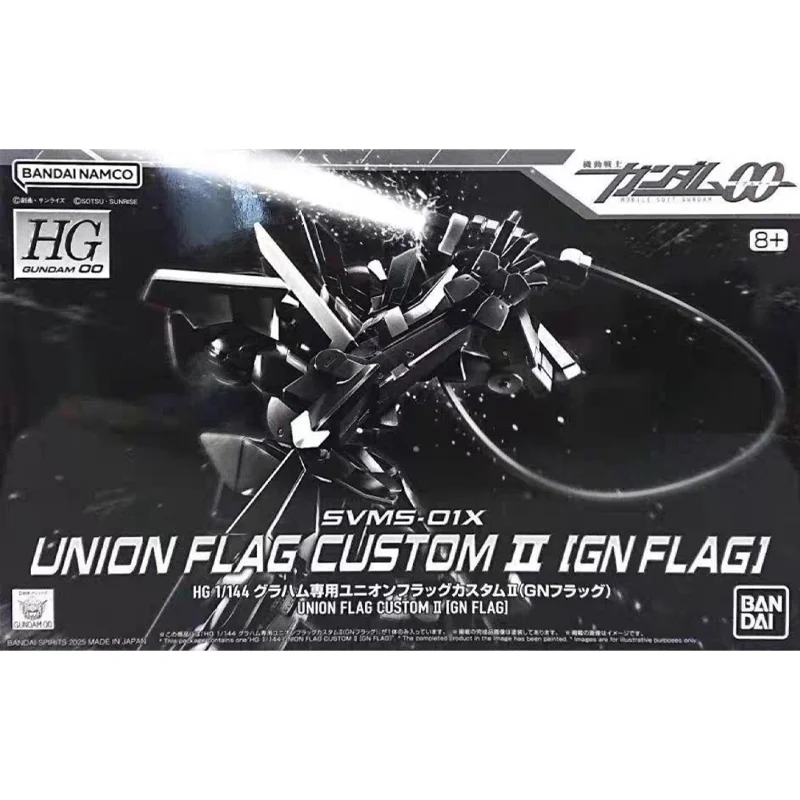 Bandai 00 HG 1/144 SVMS-01X Union Flag Custom Ⅱ GN Flag Gundam Model Kit Anime Action Figures Collection Assembly Toy Stock Boy