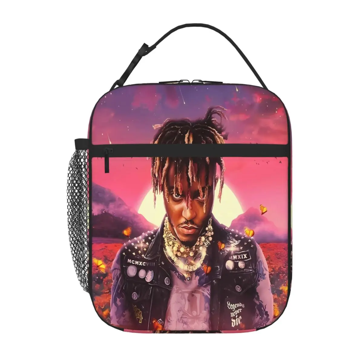 Bestselling Juice Wrld Popular Style Cartoon Thermal Lunch Bag Children Outing Food Tote Bag