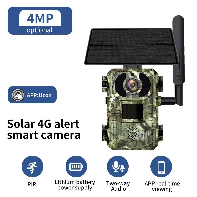 

4MP Solar Hunting Camera 4G network solar battery security camera