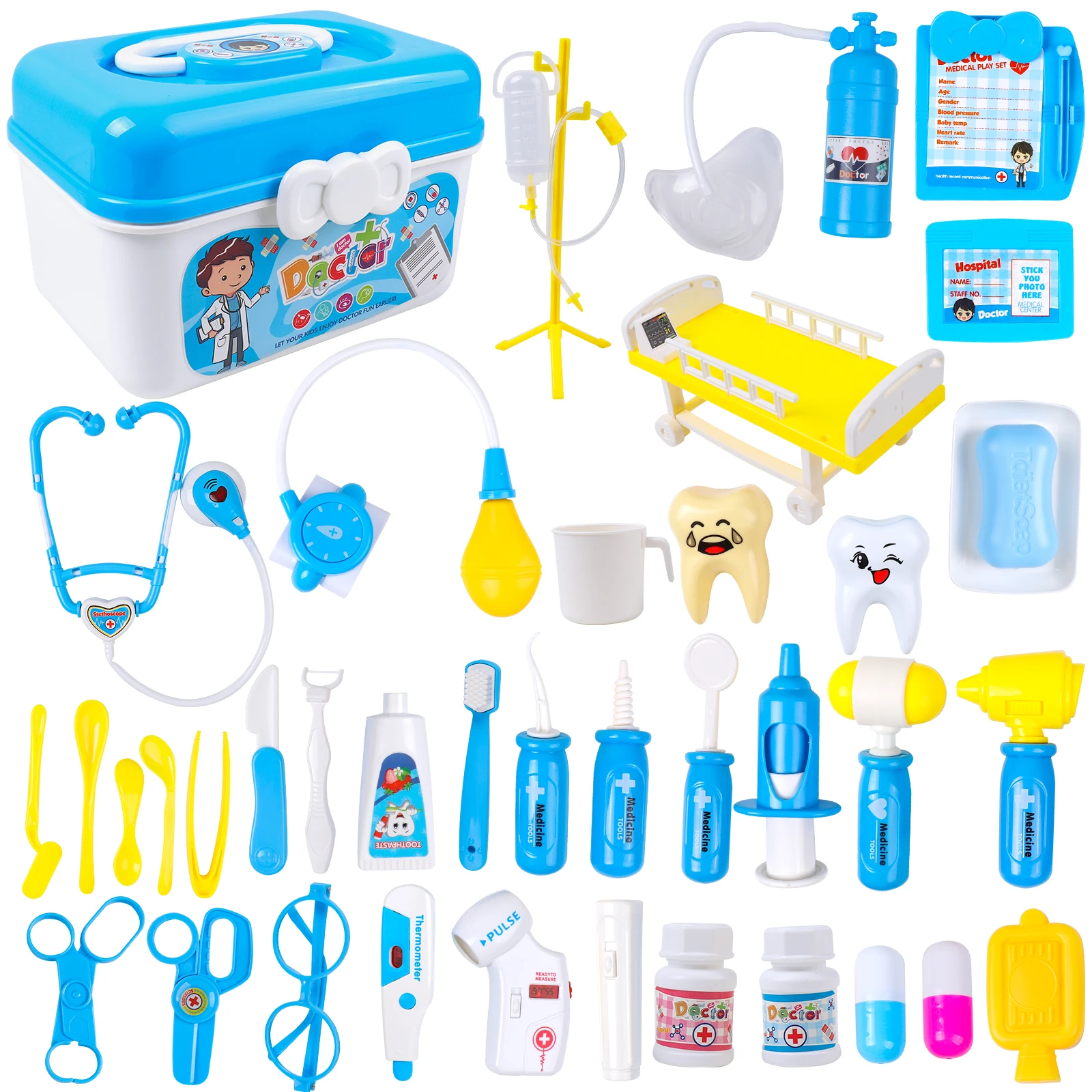 مجموعة طبيب للأطفال ، ألعاب تعليمية ، لعبة لعب دور التظاهر ، هدية عيد ميلاد للفتيان والفتيات بعمر 3 سنوات