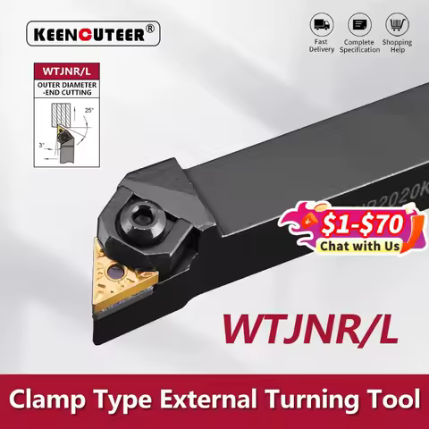 WTJNR1616 WTJNR2020 WTJNR2525 WTJNR3232 External Turning Tool WTJNR WTJNL Lathe Bar Turning Holder CNC Cutting Tool Cutter Bar