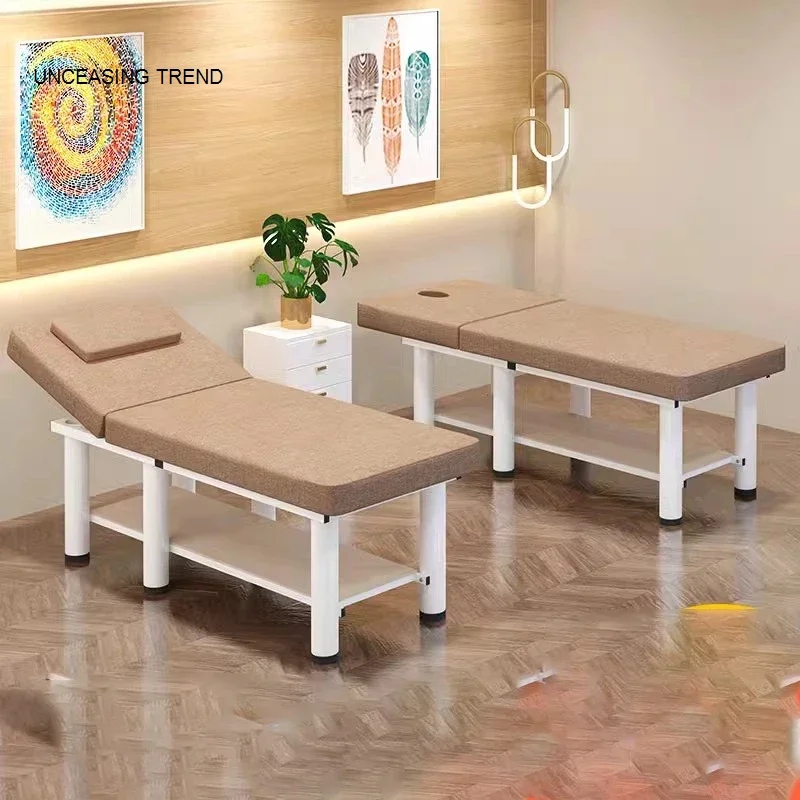 

Modern Folding Massage Tables Beauty Salon Special Beauty Bed Creative Household Moxibustion Tattoo Round Legs Small Massage Bed