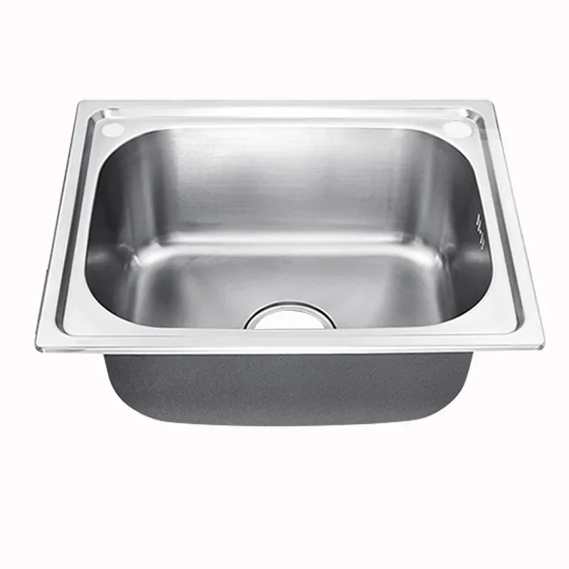 

Vegetable basin single sink 304 stainless steel kitchen thickened household balcony size wash basin