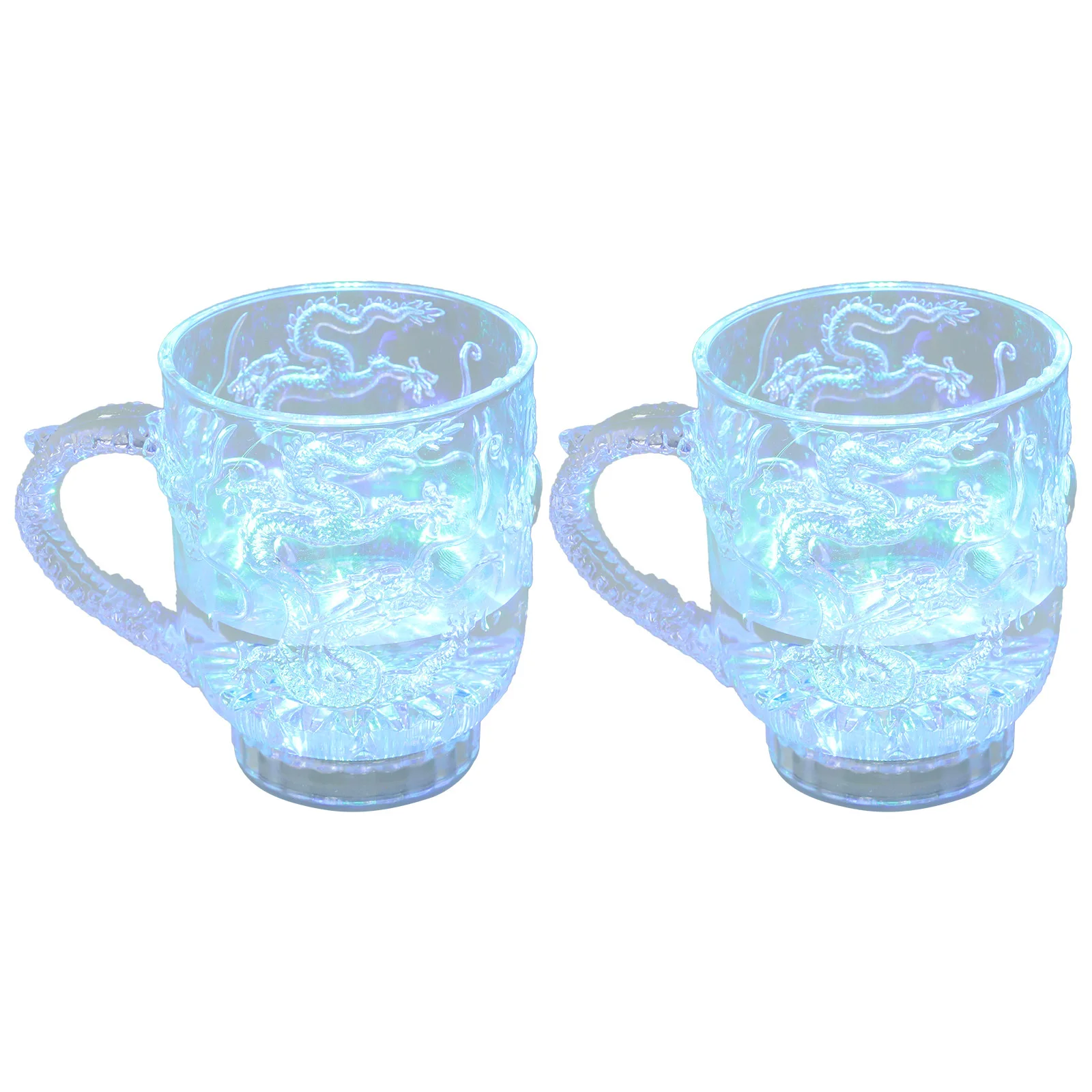 

2Pcs LED Flashing Colorful Induction Mug Color Changing Drinking Cup for Water Milk Tea Coffee 285ml Party Decoration