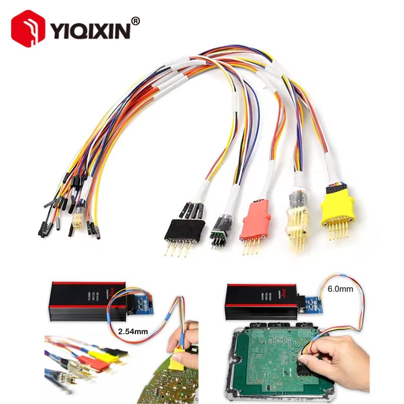 OBD2 Probe Adapter Kit Support For Xprog iProg Programmer Soldering-Free Cable Wire Pin For ECU In-Circuit EEPROM ECU Programmer