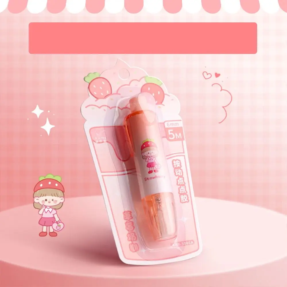 

Crafts Decor Double Sided Adhesive Tape Stationery Press-On Dot Liner Tape Glue Replaceable Core DIY Dot Glue Roller Tapes