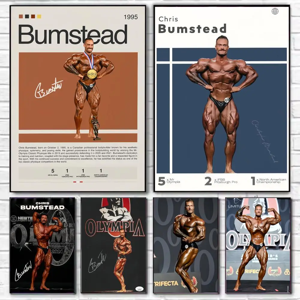 Chris Bumstead Bodybuilder Fitness Poster HD Decorative Wall Art for Living Room Bedroom Café Stylish Home Décor Gift