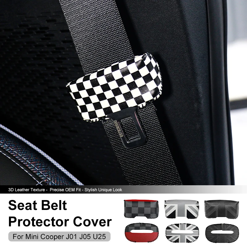 Car Seat Safety Buckle Protective Case for MINI COOPER E/SE J01 J05 U25 COUNTRYMAN Safety Seatbelt Buckle Plug Decoration Cover