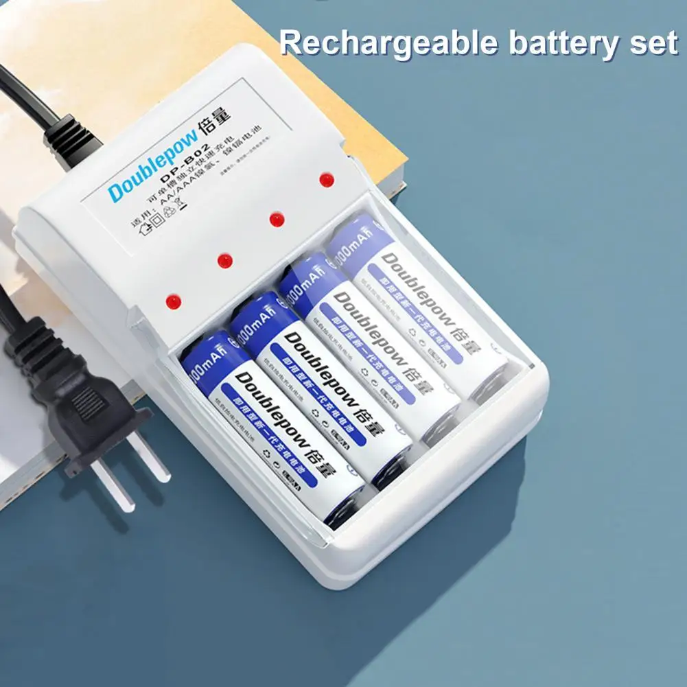 AA/AAA Rechargeable Battery Anti-oxidation High Capacity Large Battery Capacity Smart Battery Charger Set for Toys