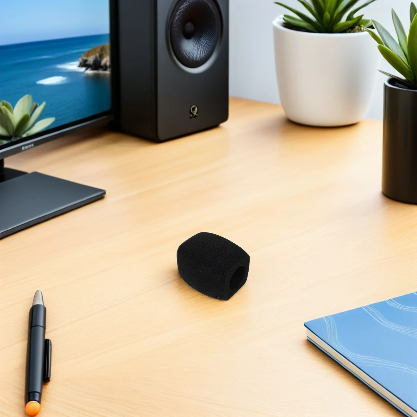 

Microphone Foam Windshield Black Sponge Cover Noise Reduction Mic Windscreen Pop Filter for Recording Streaming Broadcasting