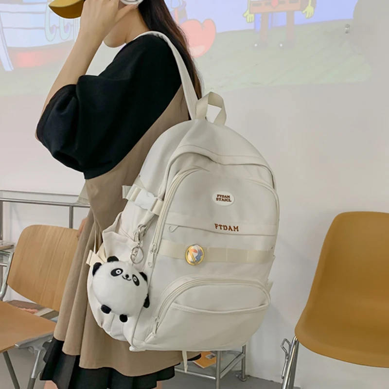 Kawaii Teenage Girls Student Schoolbag Large Capacity Women Backpack Fashion Female Multi Pocket Backpacks Travel Boy Book Bag