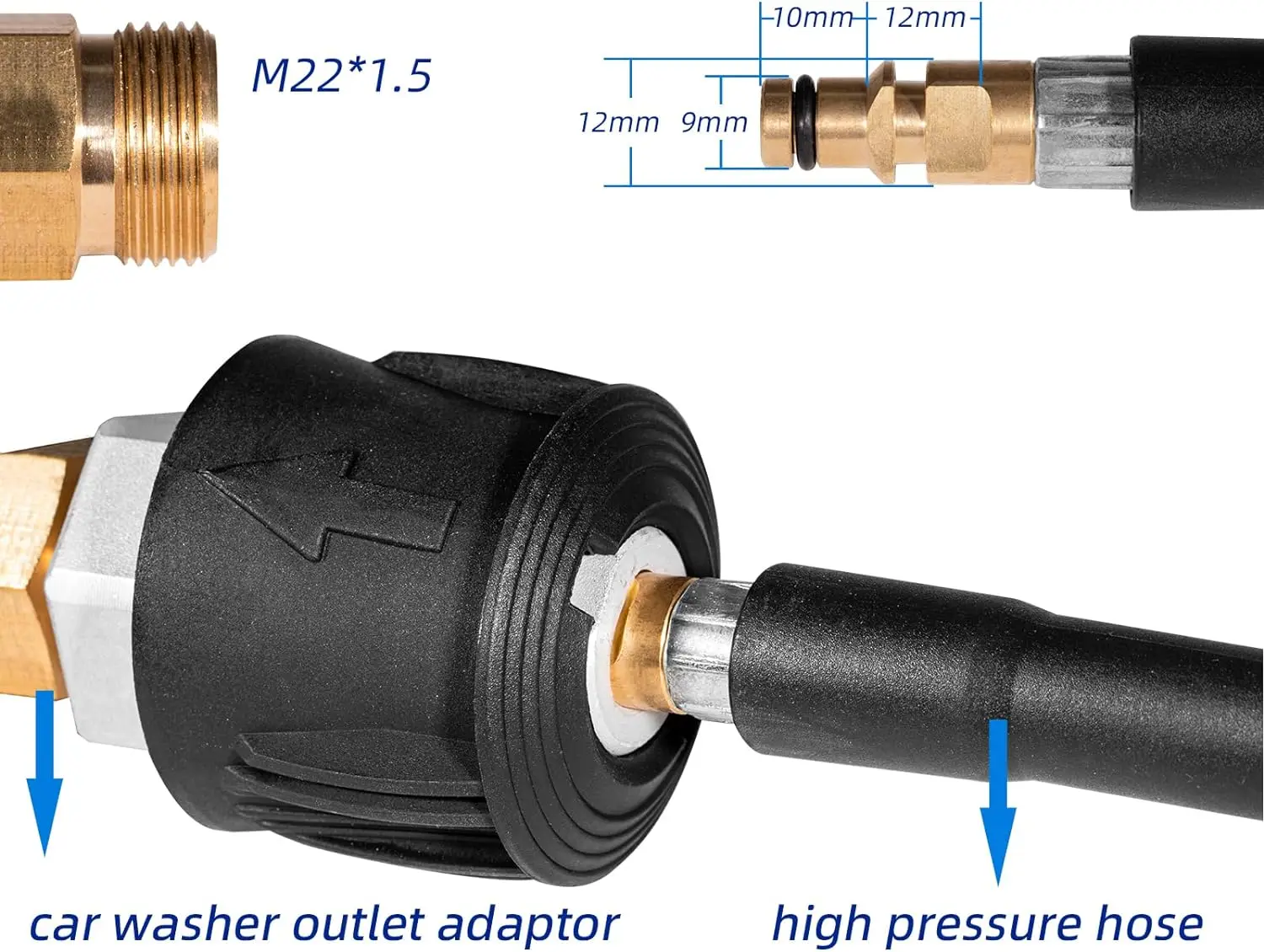 ROUE High Pressure Cleaner Hose Adapter M22 Quick Connector Converter Fitting For Karcher K2 K3 K4 K5 K6 K7 High Pressure Washer