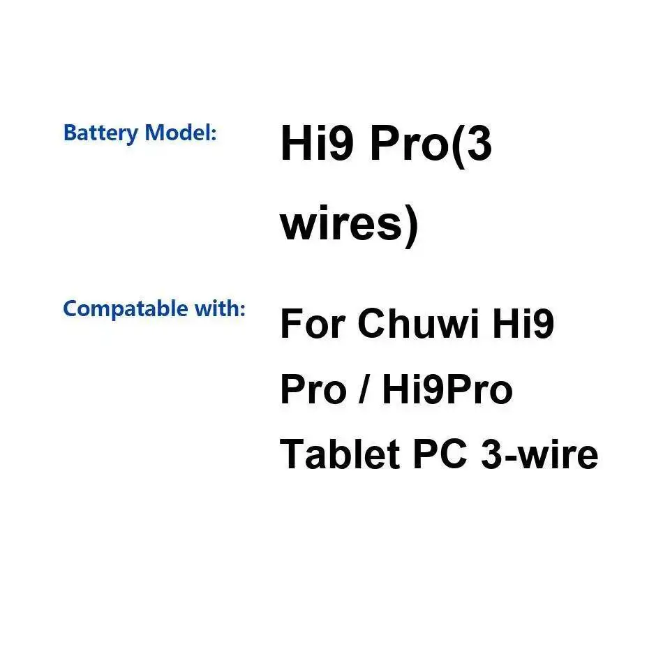 

Для Chuwi HI 9 Pro 3-проводной планшет Hi9 3 провода 5000 мАч аккумулятор прочный сейф
