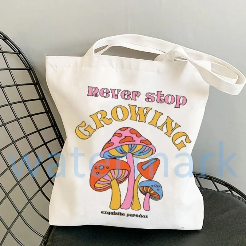 Canvas tote bag Mushroom Shoulder Bag Shopping Bag Cute totes Corduroy tote bag Weekender bag Summer Shoulder Bags Gift for her