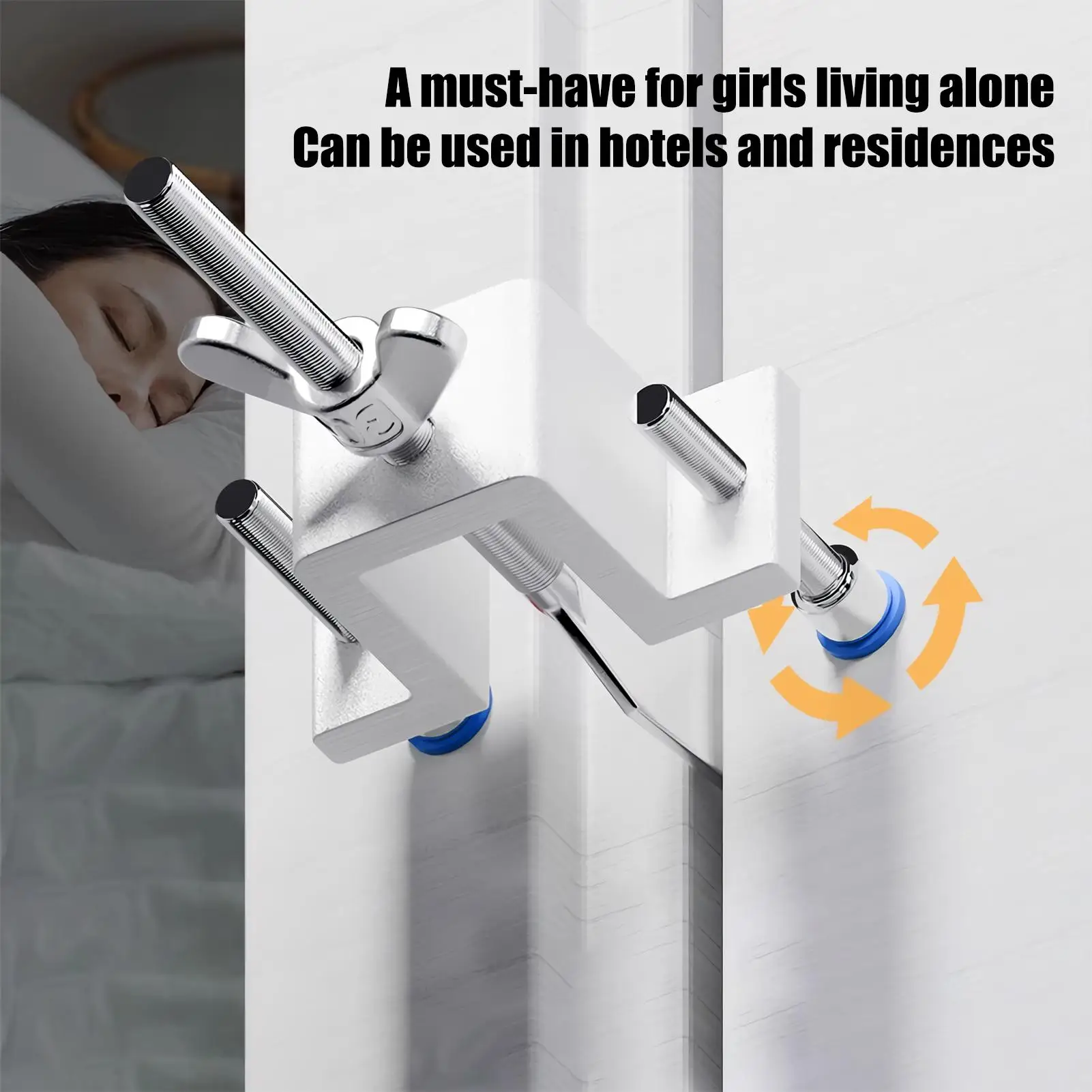 

Дверные замки для отелей, дверной стопор для самообороны, противоугонный дверной стопор для путешествий, предохранительный замок, портативный замок с двойной регулировкой гайки