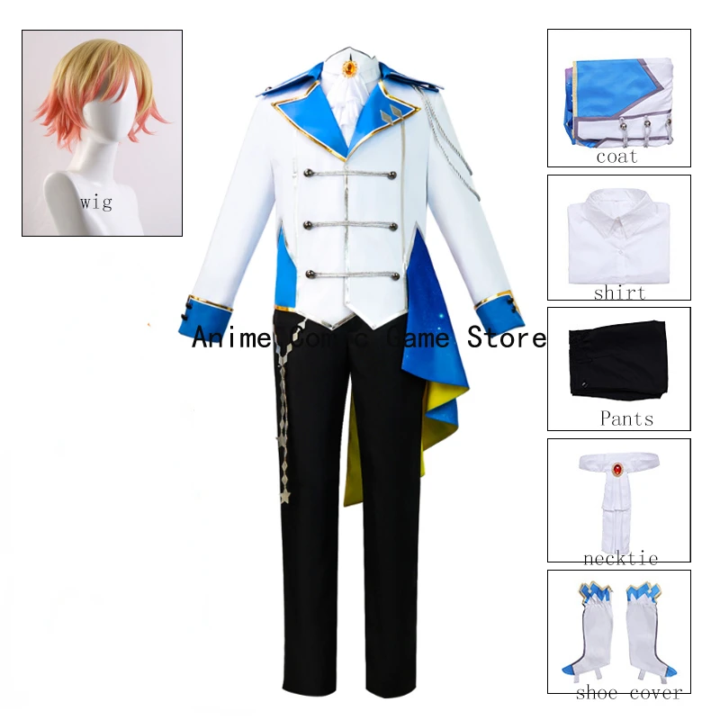 Tenma Tsukasa Cosplay Costume Wig Anime Project Sekai Colorful Stage Uniform Halloween Party Clothes for Men Boy