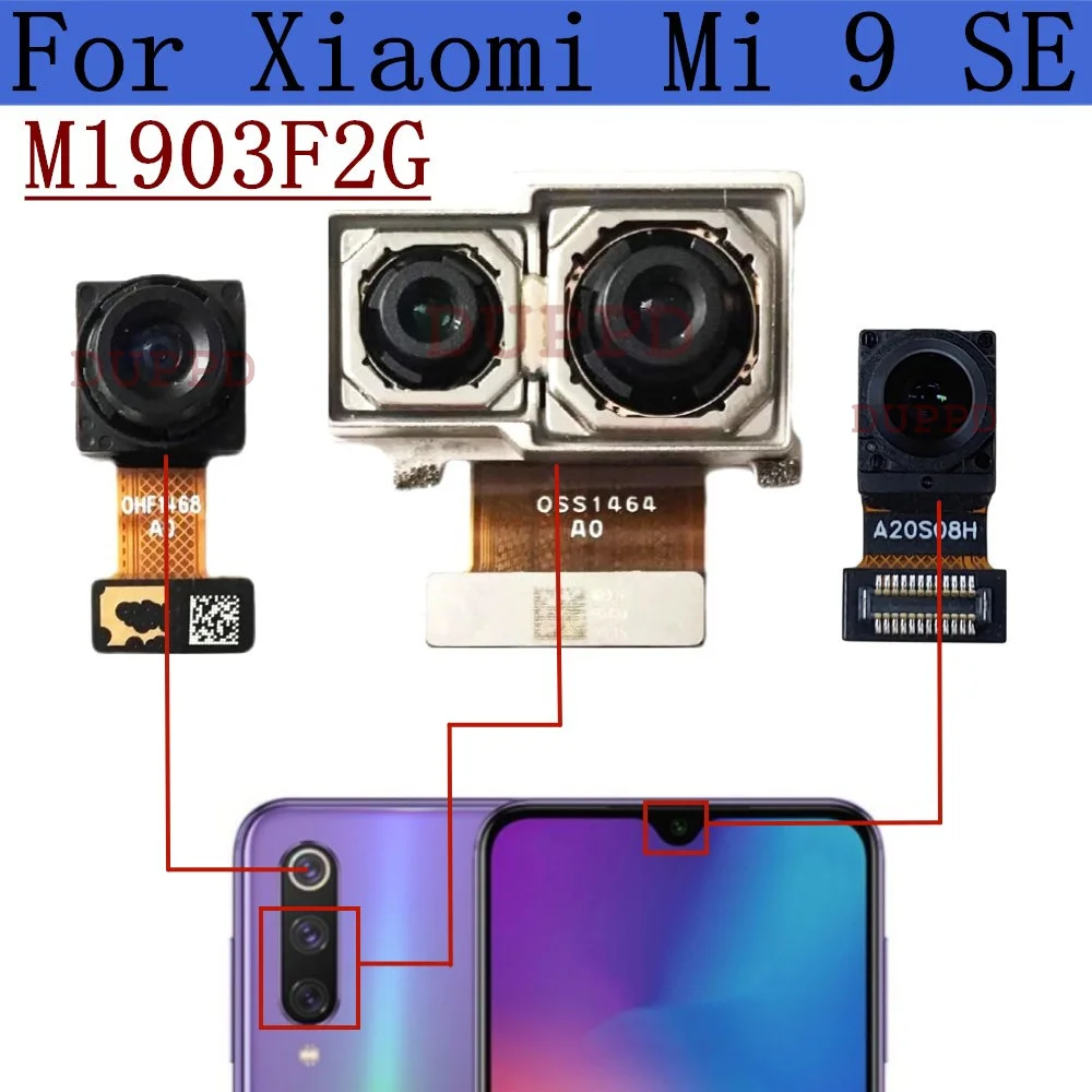 

Передняя Задняя камера для Xiaomi Mi 9 SE 9SE M1903F2G задняя основная ультраширокая телефото широкая камера Модуль запасные части