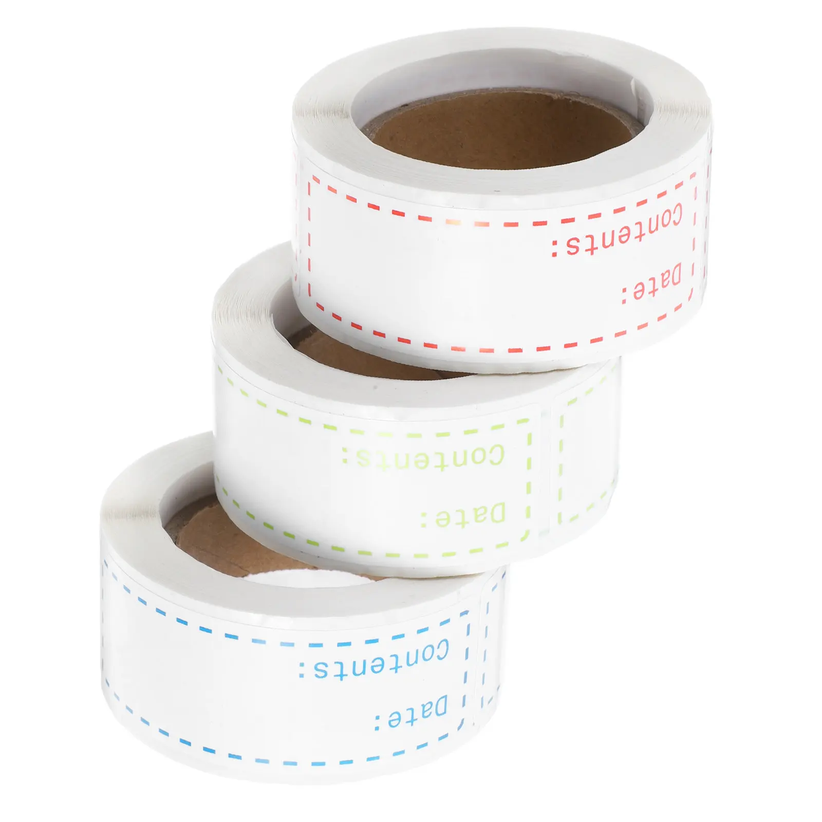 

3 рулона съемных этикеток для хранения продуктов на кухне, в морозильной камере и холодильнике, с гладкой поверхностью для письма, для использования с масляными ручками, для отслеживания даты